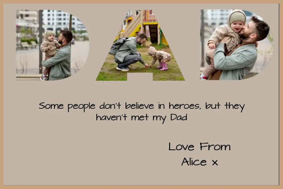 Dad Photo Upload Framed Print